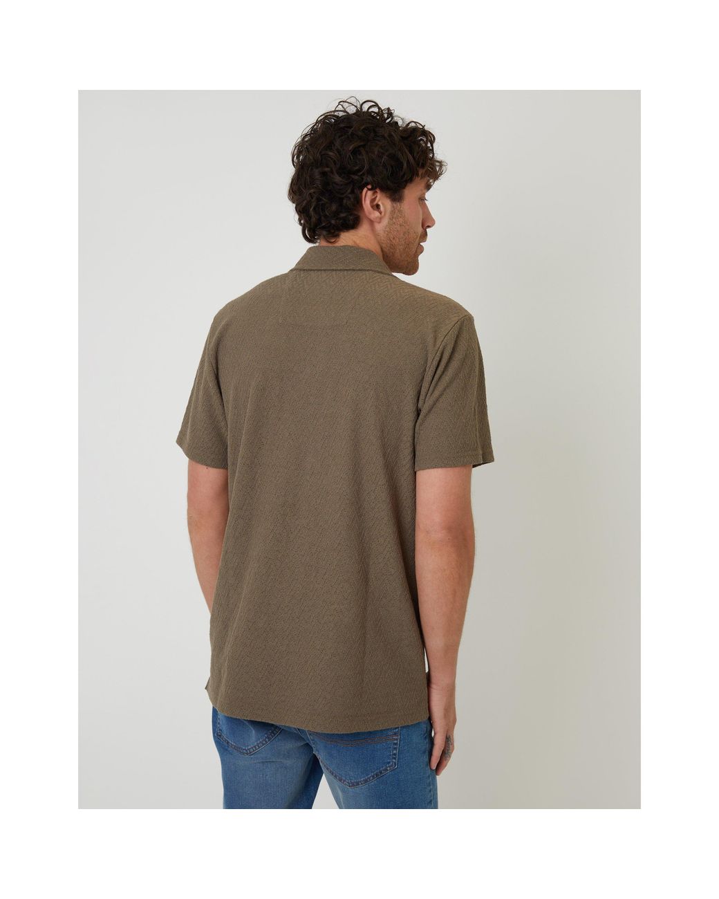 Threadbare Gray Selkirk Short-Sleeve Shirt for men