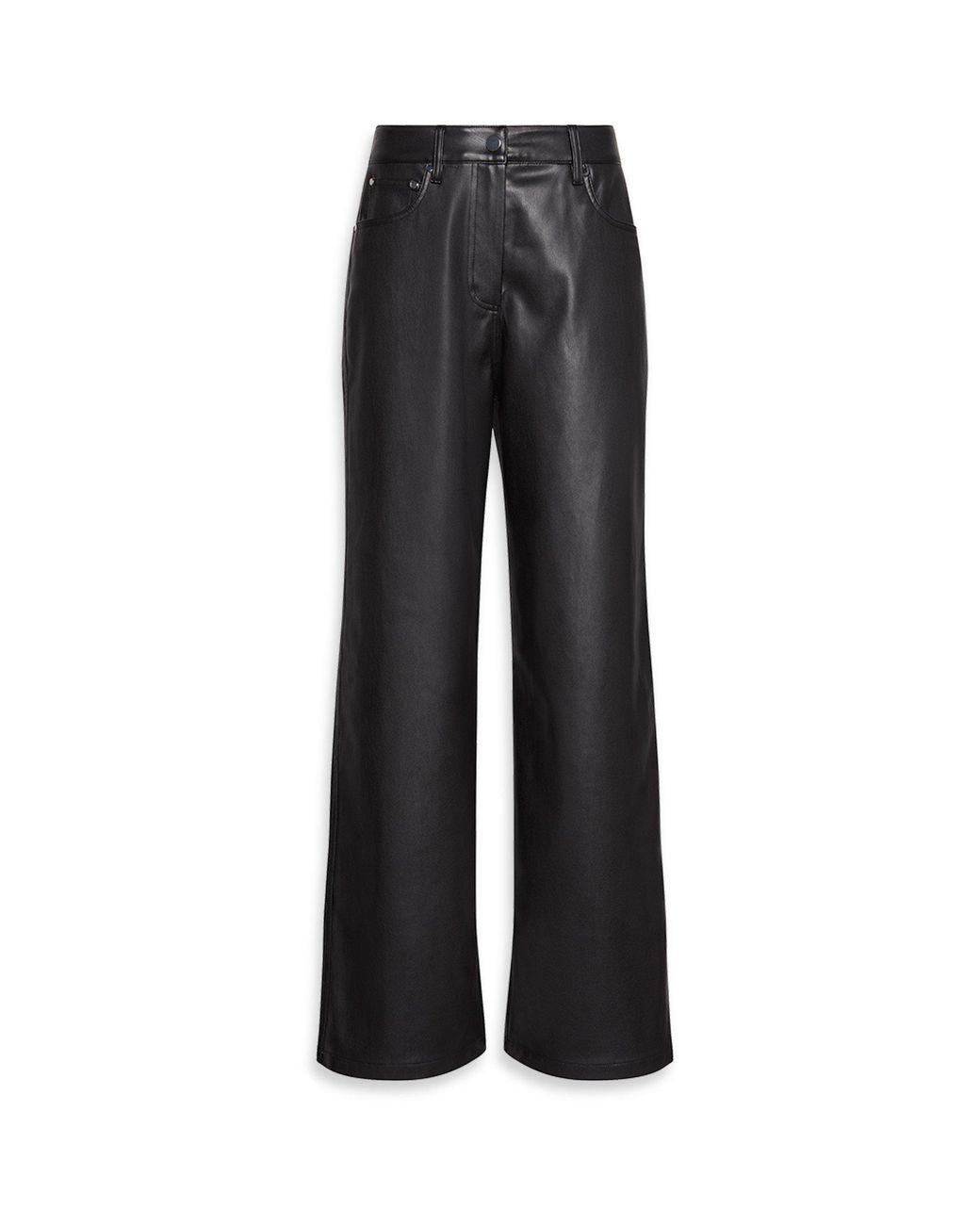 Calvin Klein Black Tailored Leather Trousers