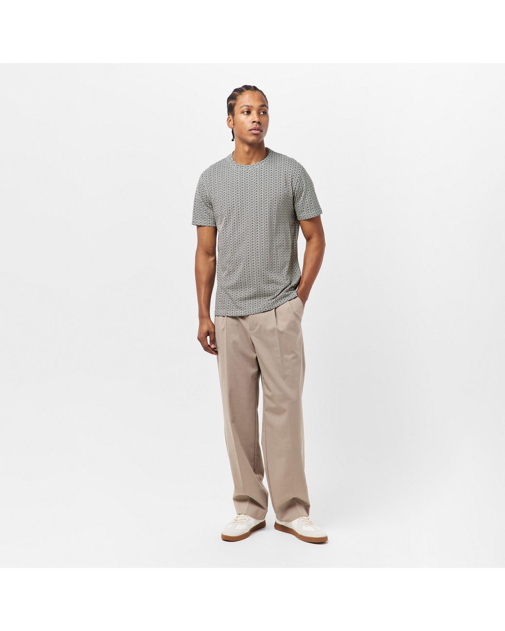 ARMANI EXCHANGE Gray Ax All Over Print T-Shirt for men