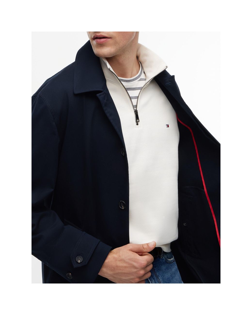 Tommy Hilfiger Blue Tommy Car Coat Sn64 for men