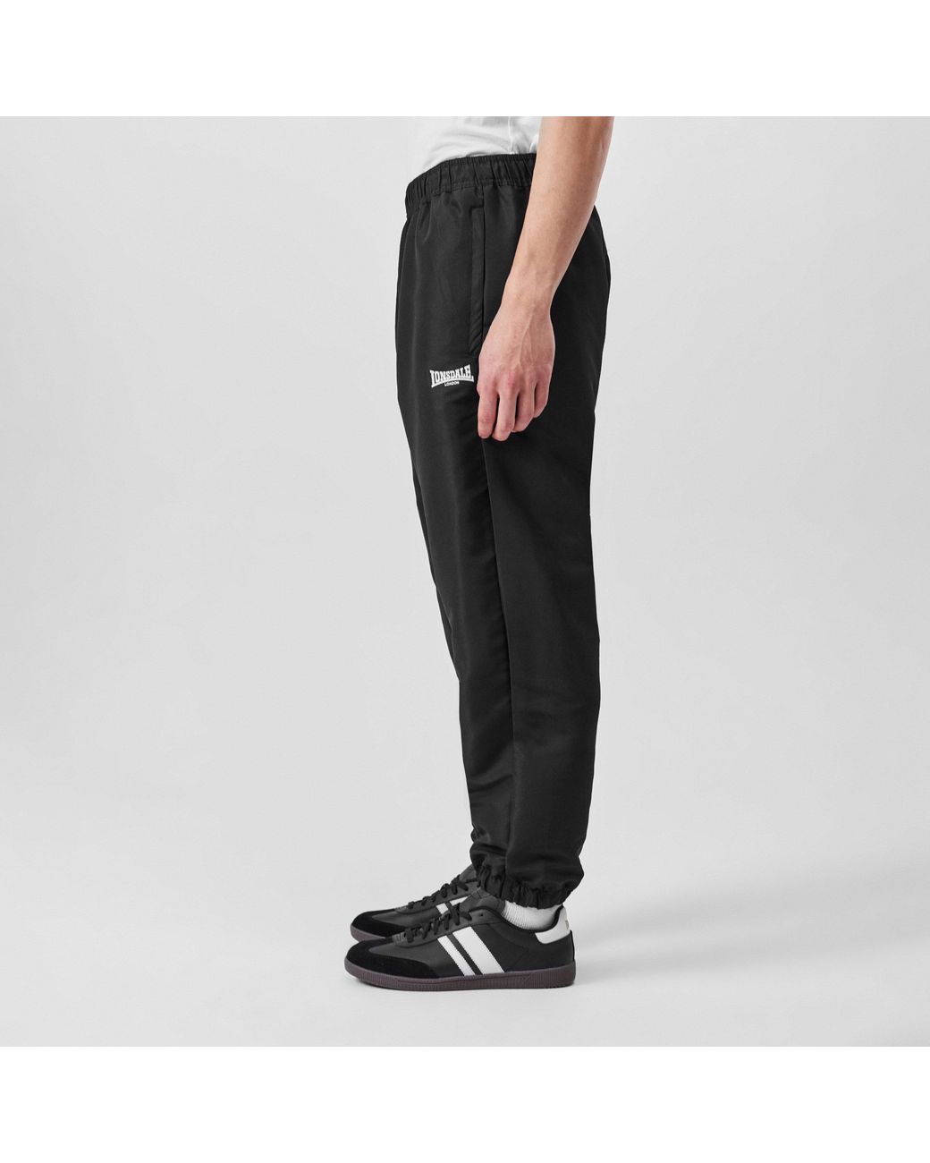 Lonsdale Black Essential Ch Woven Jogging Bottoms for men