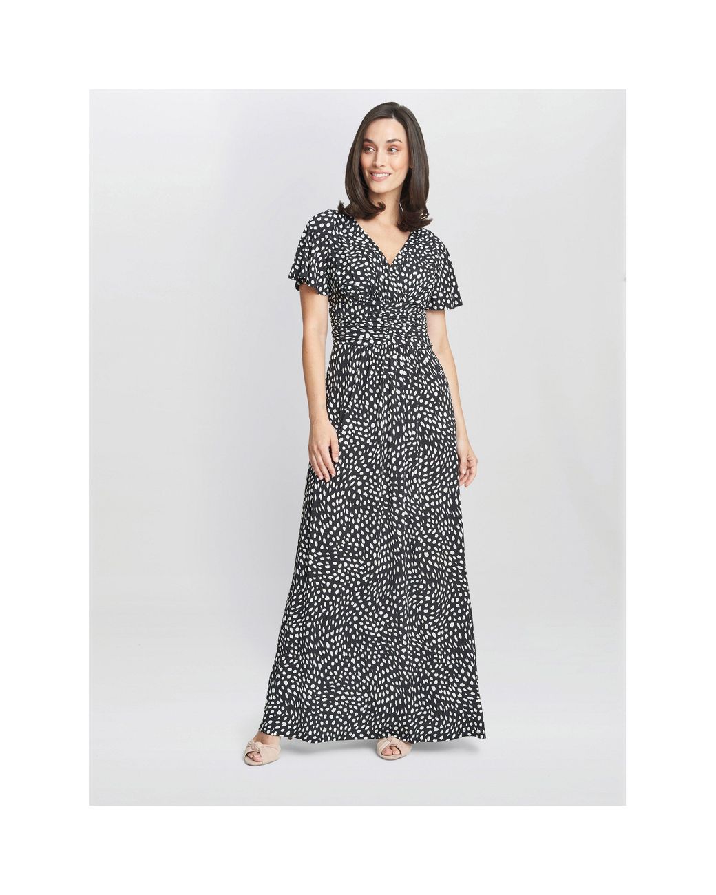 Gina Bacconi Gray Gia Jersey Maxi Dress