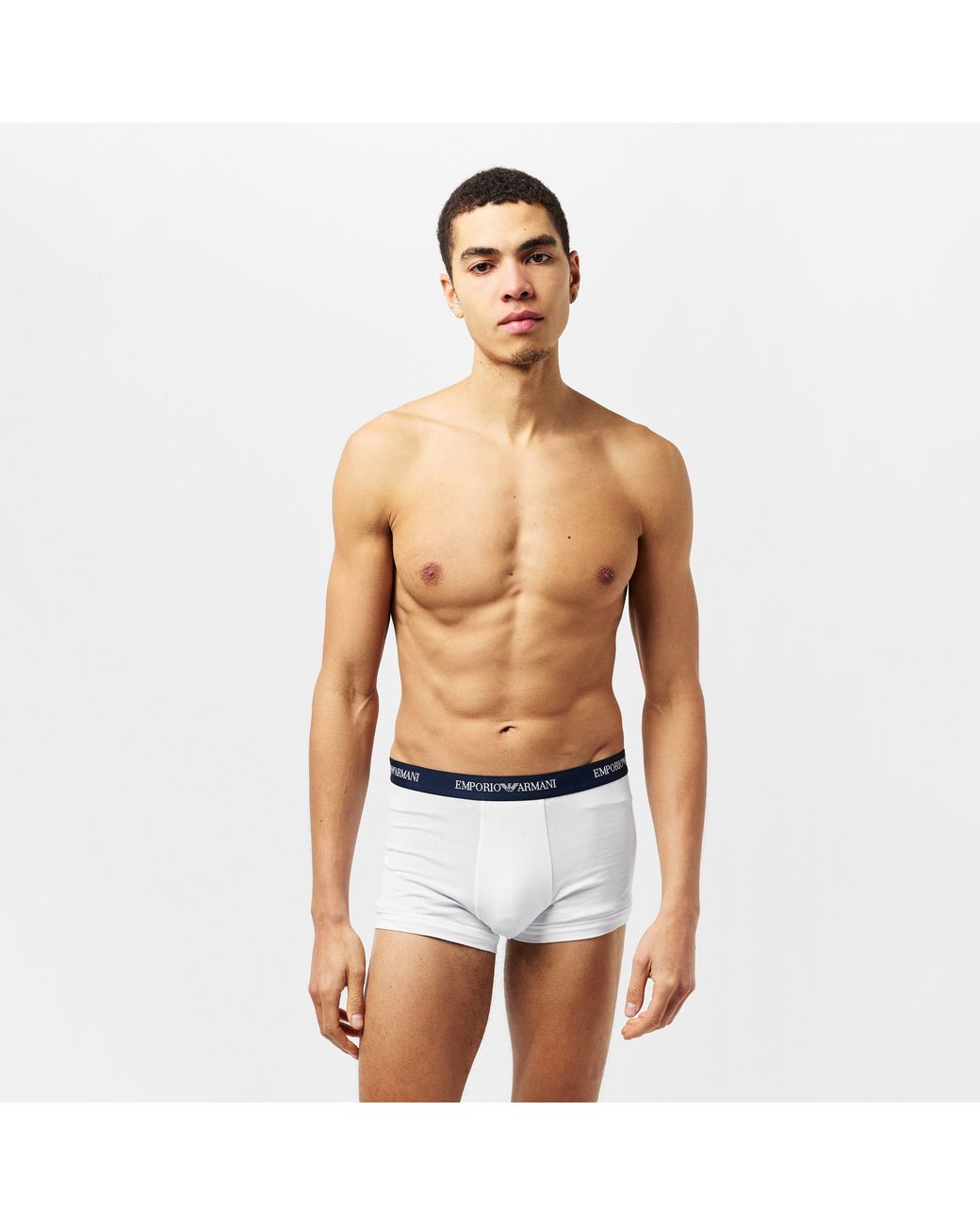 Emporio Armani White Core 3 Pack Boxer Shorts for men