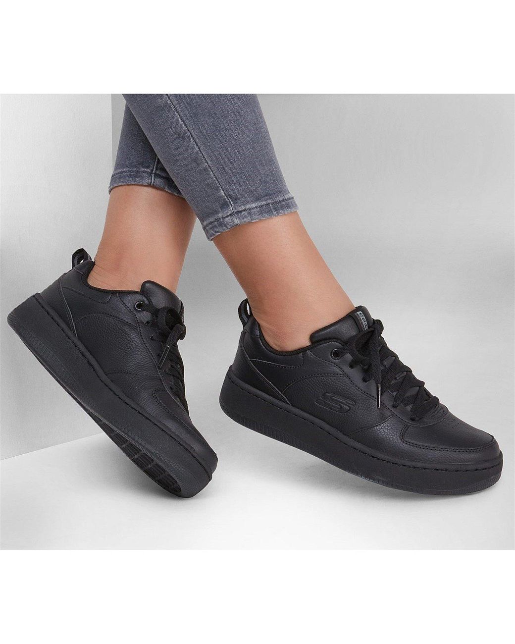 Skechers Black Sport Court 92 Illustrious Trainers