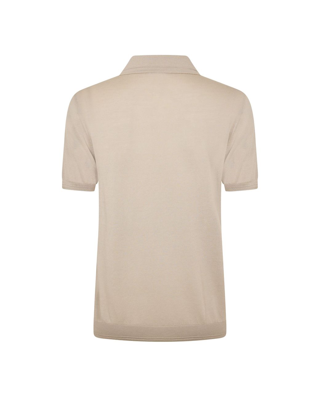 Pal Zileri Natural Button Knit Short Sleeve Polo Shirt for men