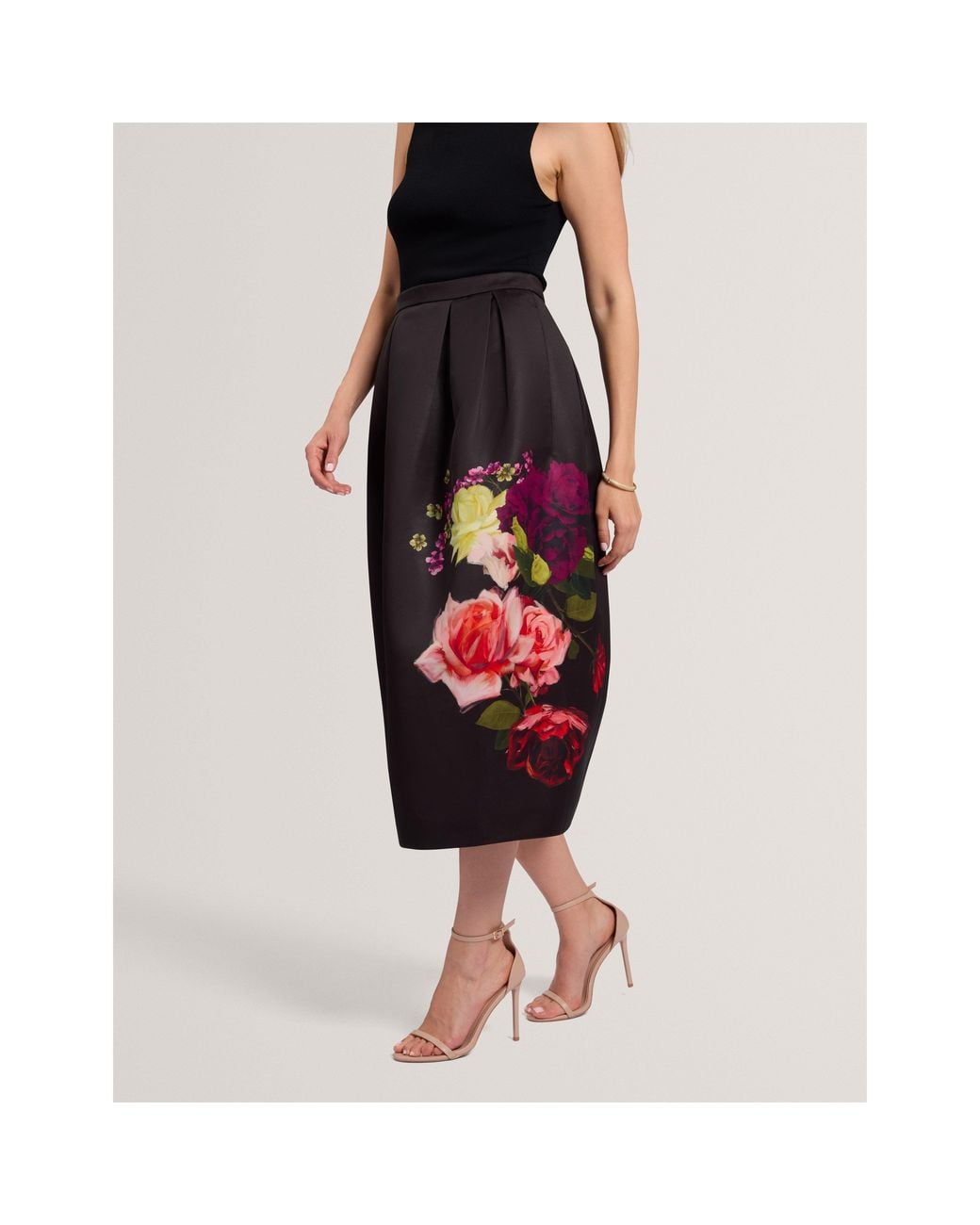Ted Baker Black Ted Tulip Prnt Dress Ld71