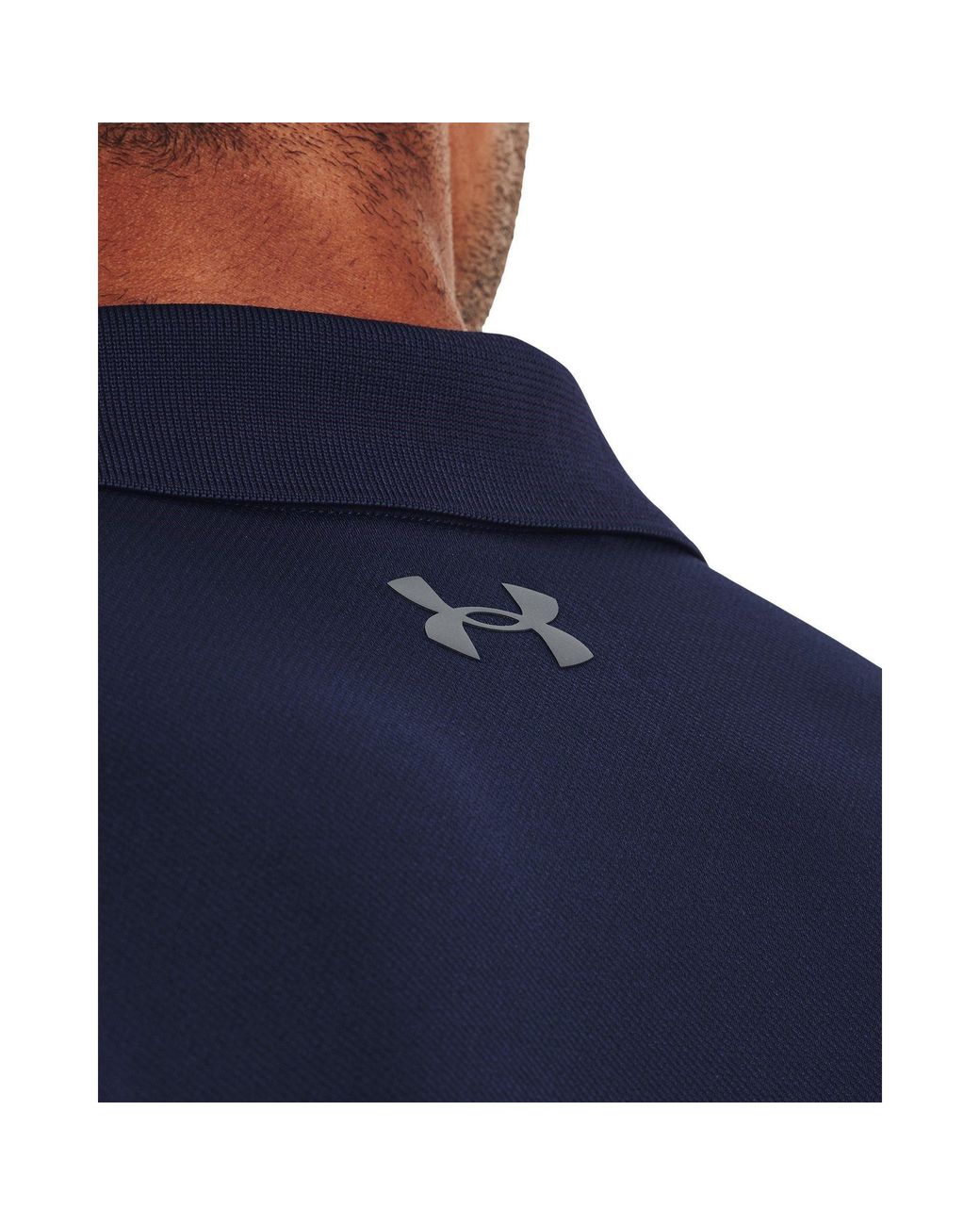Under Armour Blue Matchplay Logo Loose Polo Shirt for men
