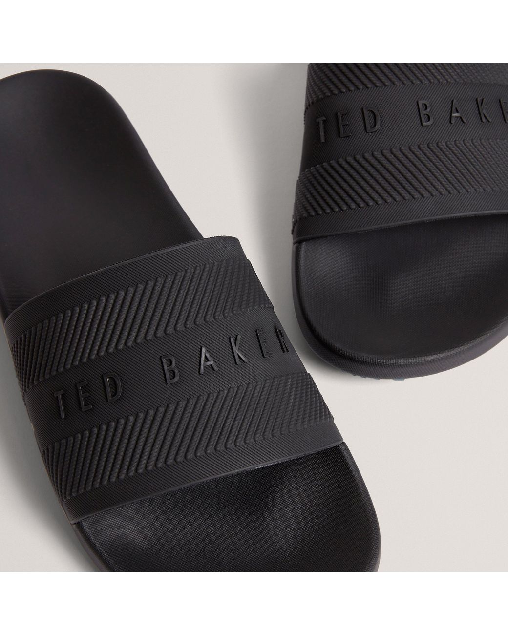 Ted Baker Black Pool Sliders for men