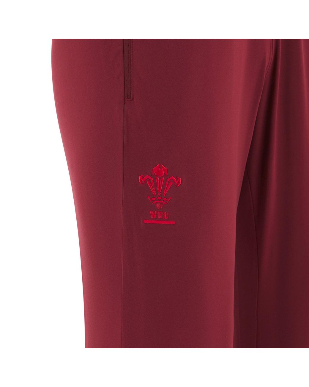 MACRON Red Wales Rugby Tracksuit Bottoms 2025 for men