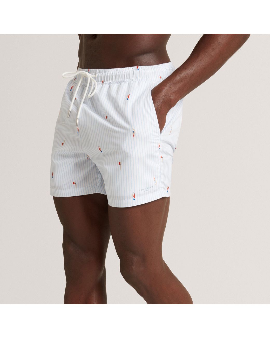 Ted Baker Blue Stripe Swim Short for men