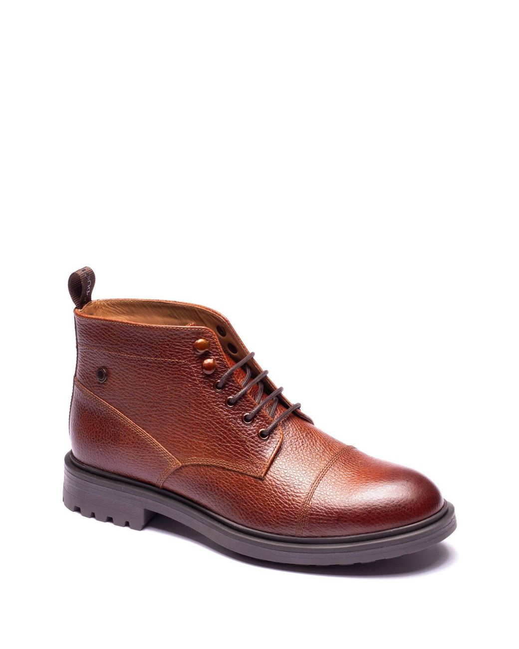 Base London Red Mercer Toe Cap Boot for men