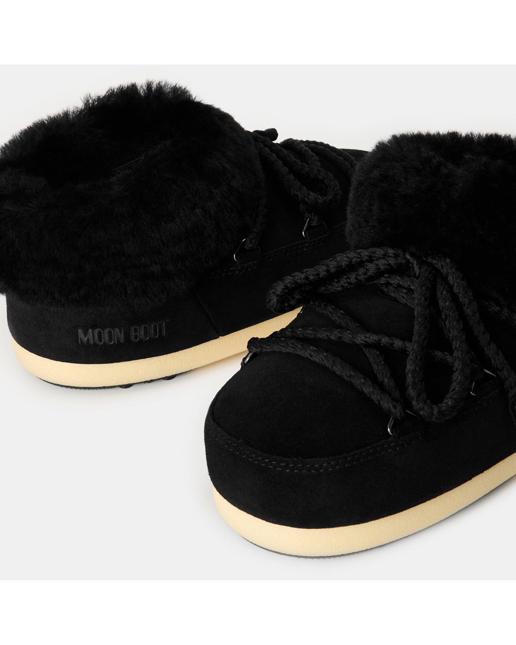 Moon Boot Black Mule Water Resistant Slip On Snow Boots