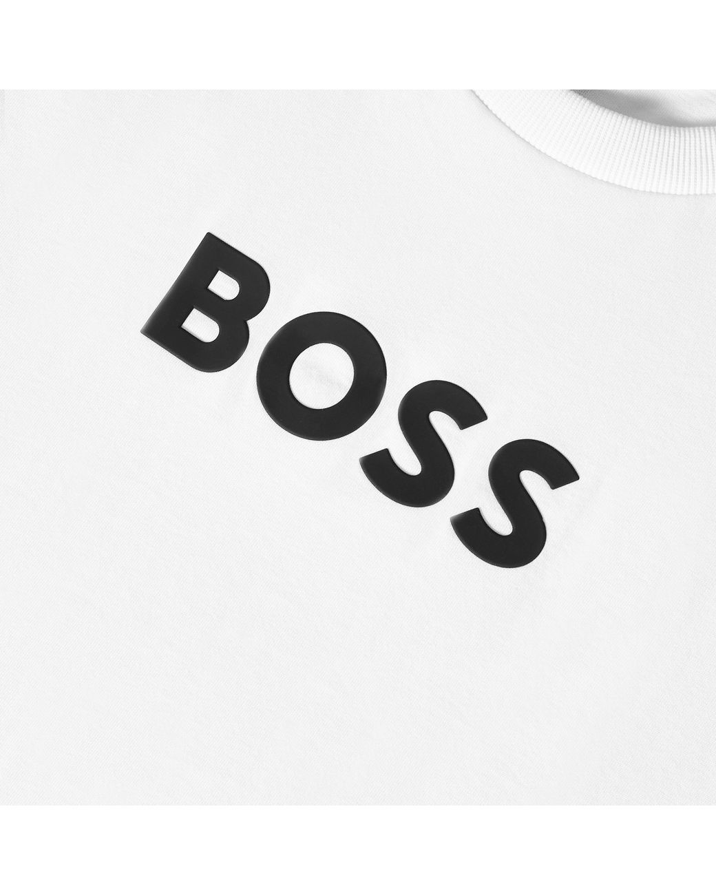 Boss White Ts Logo Cotton Crew-Neck Short-Sleeve T-Shirt for men