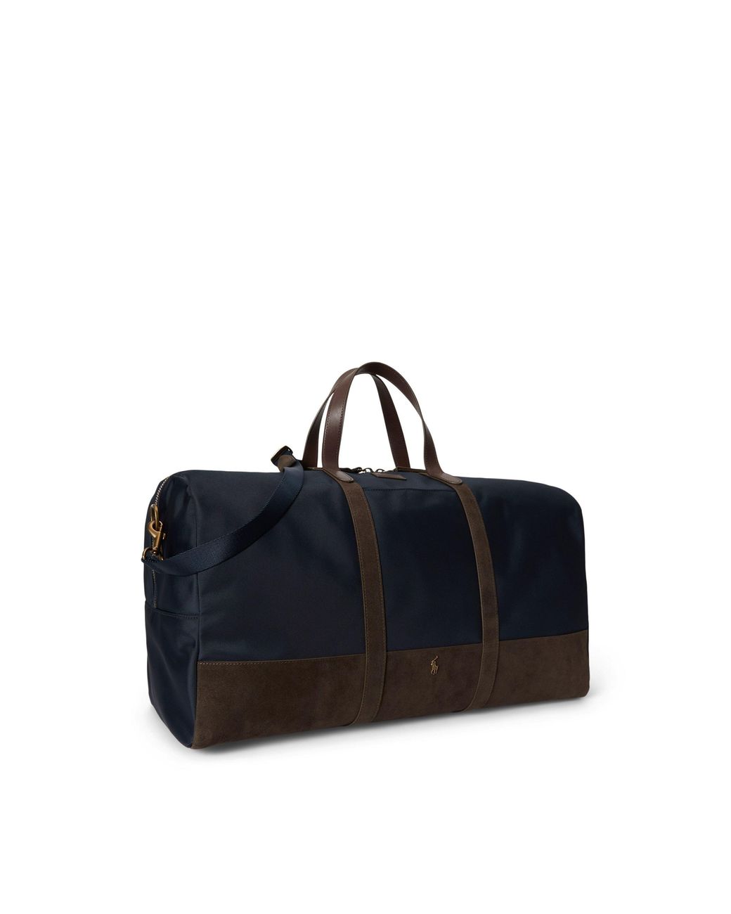 Polo Ralph Lauren Blue Suede Trim Medium Duffel Bag for men