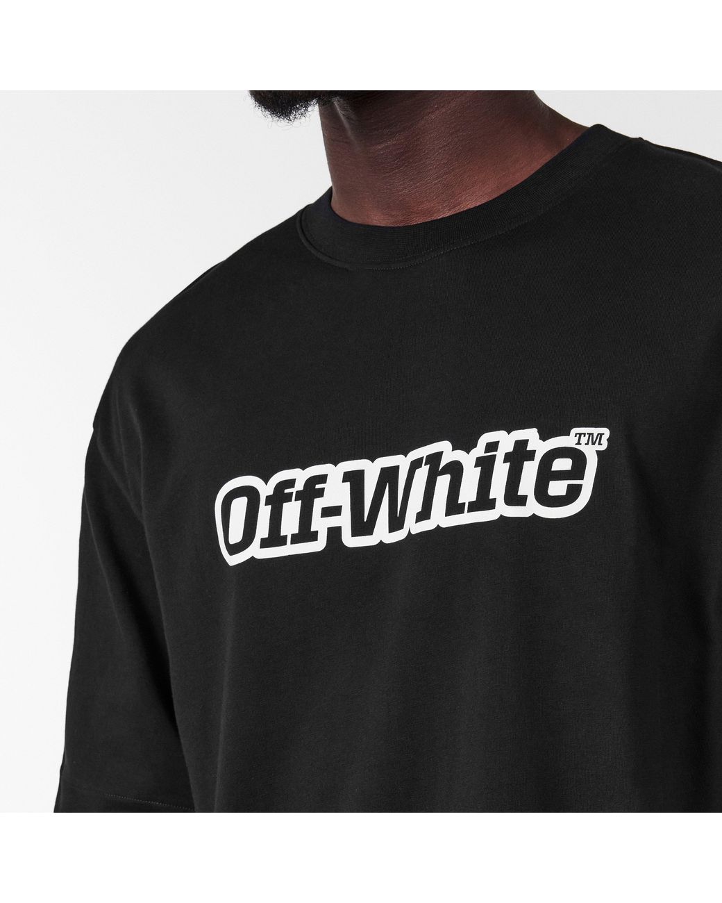 Off-White c/o Virgil Abloh Black Outline Skate Graphic T-Shirt for men