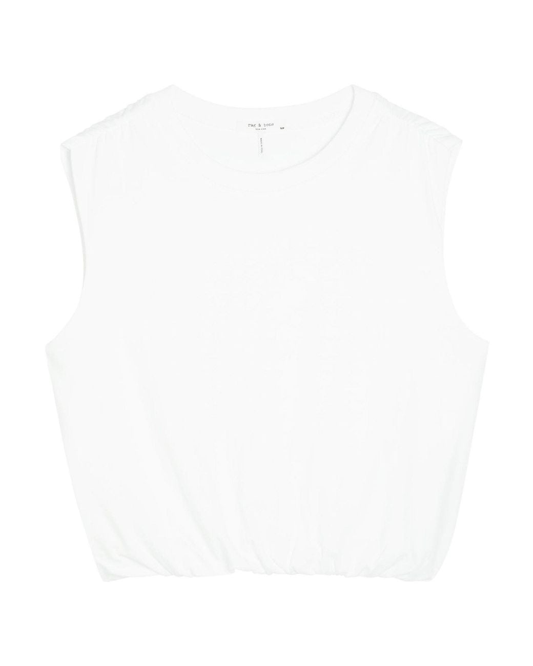 Rag & Bone White Mica Bubble Cotton Tank Top