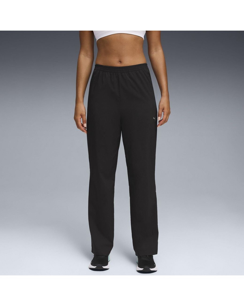 PUMA Black Fashion High Waisted Knitted Trousers