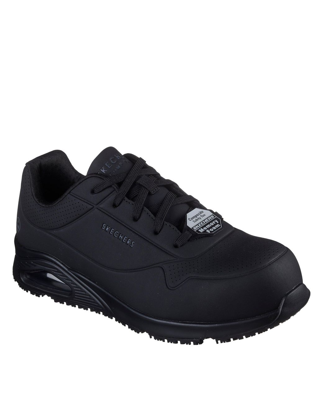 Skechers Blue Lace Up Athletic Safety Steel Toe Cap Boots for men
