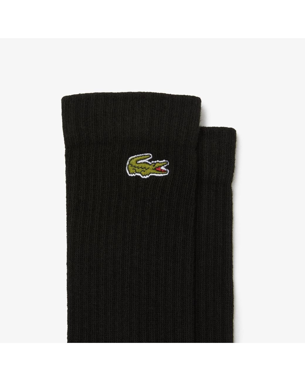 Lacoste Black 3 Pack Crew Socks for men
