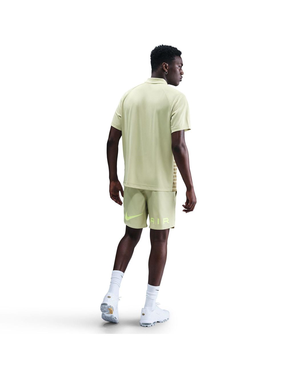 Nike Green Air Striped Short-Sleeve Regular Fit T-Shirt for men