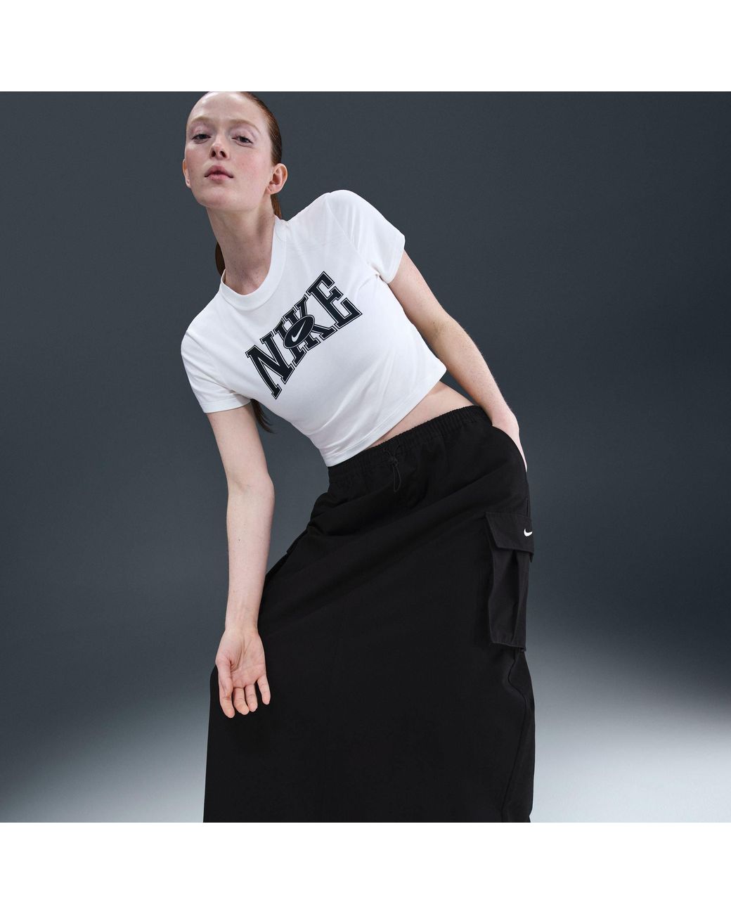 Nike Black Street Cargo Midi Skirt