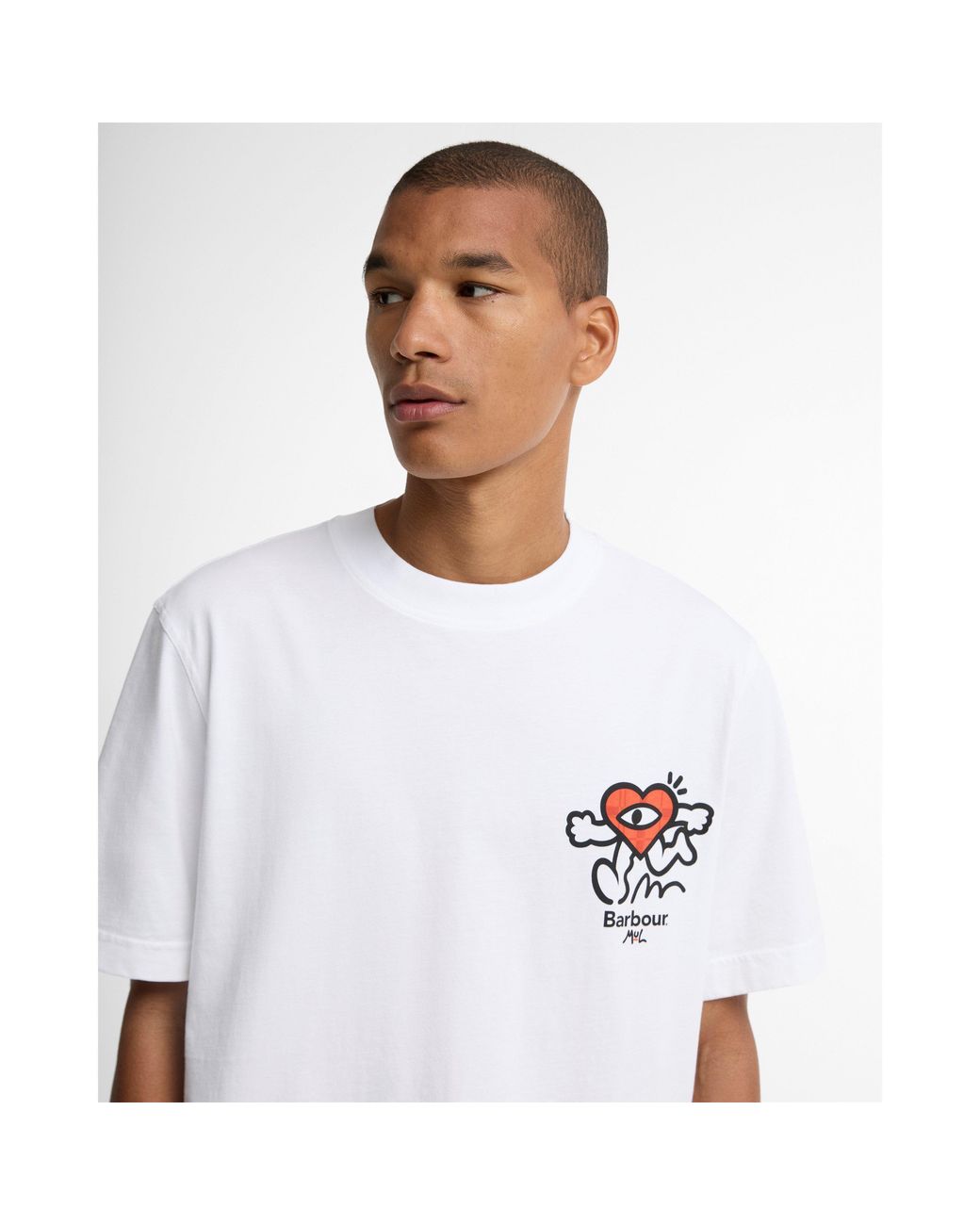 Barbour White T-Shirt for men