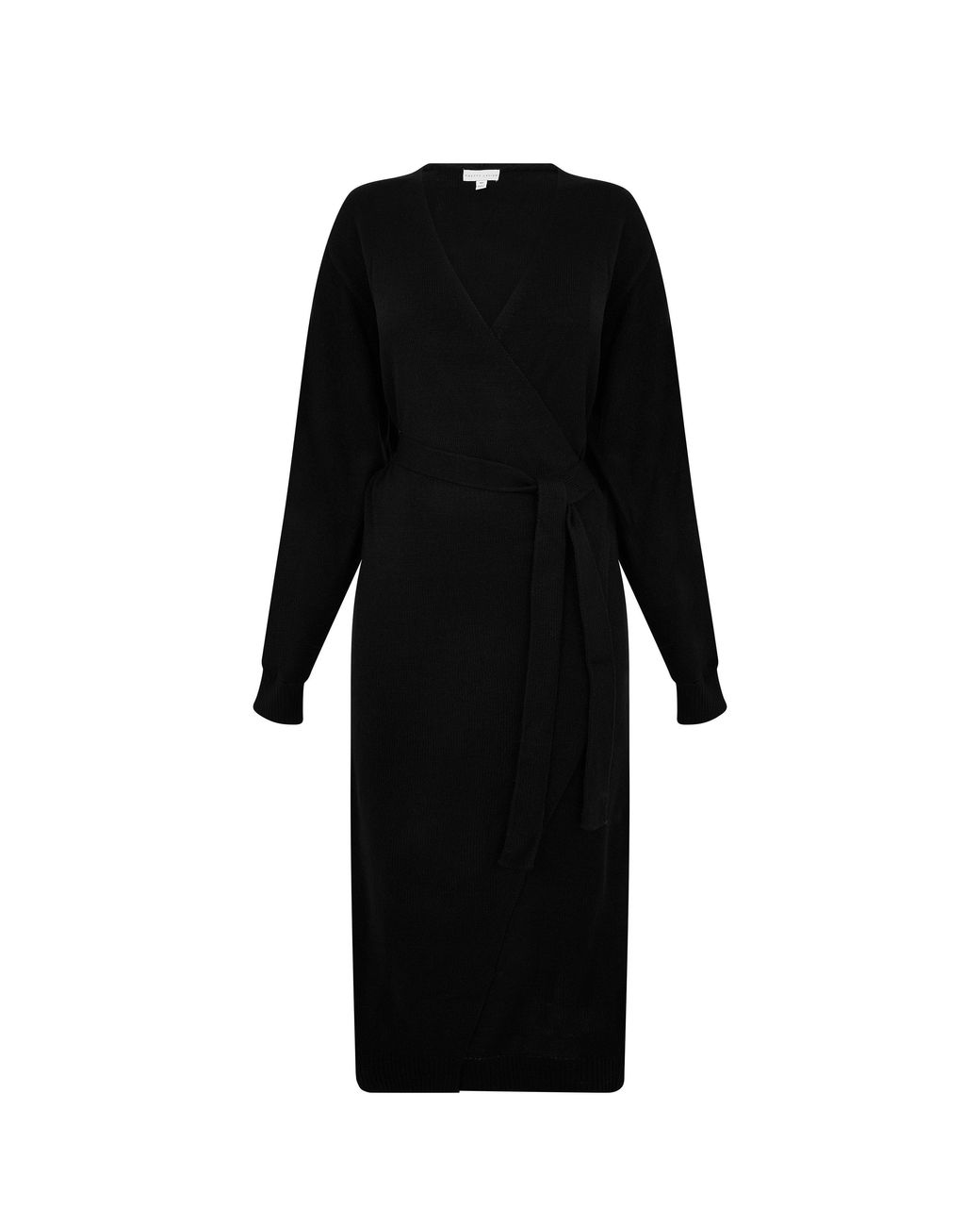 Pretty Lavish Black Beau Wrap Midi Dress