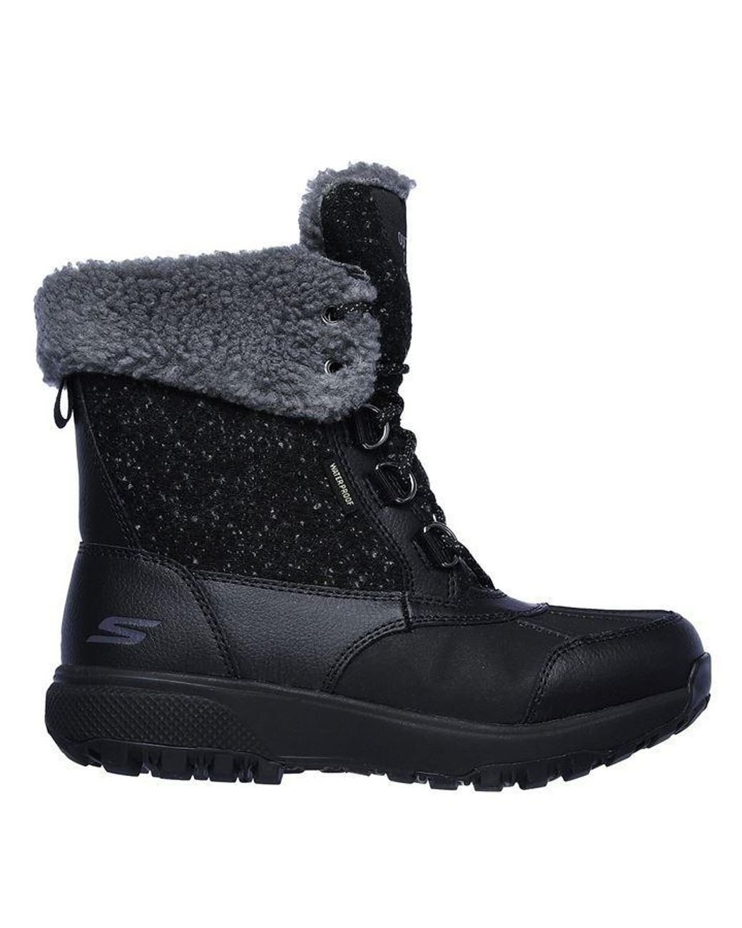 Skechers Textile And Leather Walking Boots in Blue Lyst UK