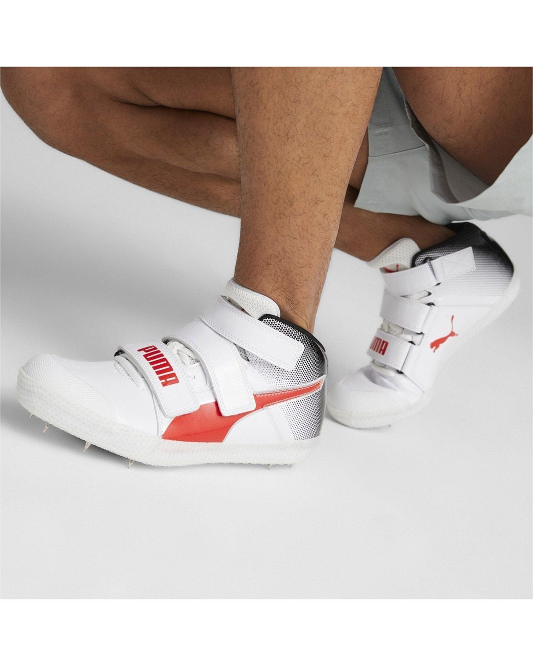PUMA White Evospeed Javelin 3 Running Spikes for men