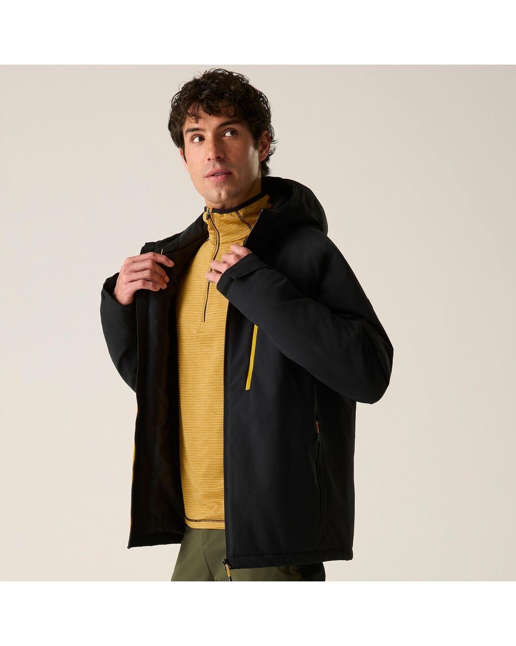 Regatta Black Highton Stretch Padded Waterproof Jacket for men