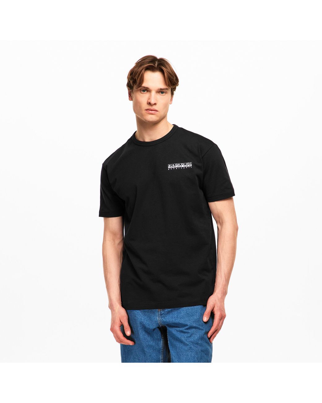 Napapijri Blue Graphic T-Shirt for men