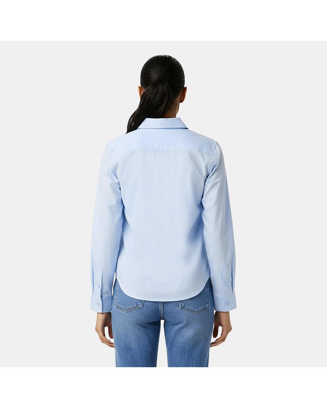 Jack Wills Blue Classic Twill Long Sleeve Plain Shirt