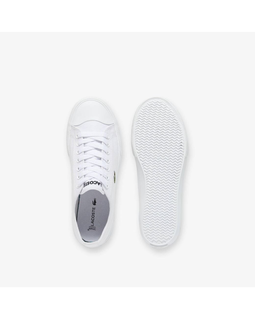Lacoste Deuce Base S Canvas Low Trainers White 6