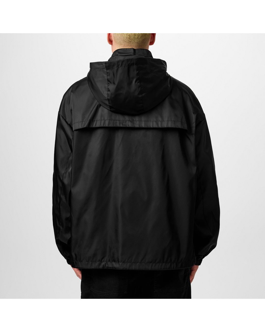 Off-White c/o Virgil Abloh Black Bookish Embroidered Logo Long Sleeve Windbreaker for men