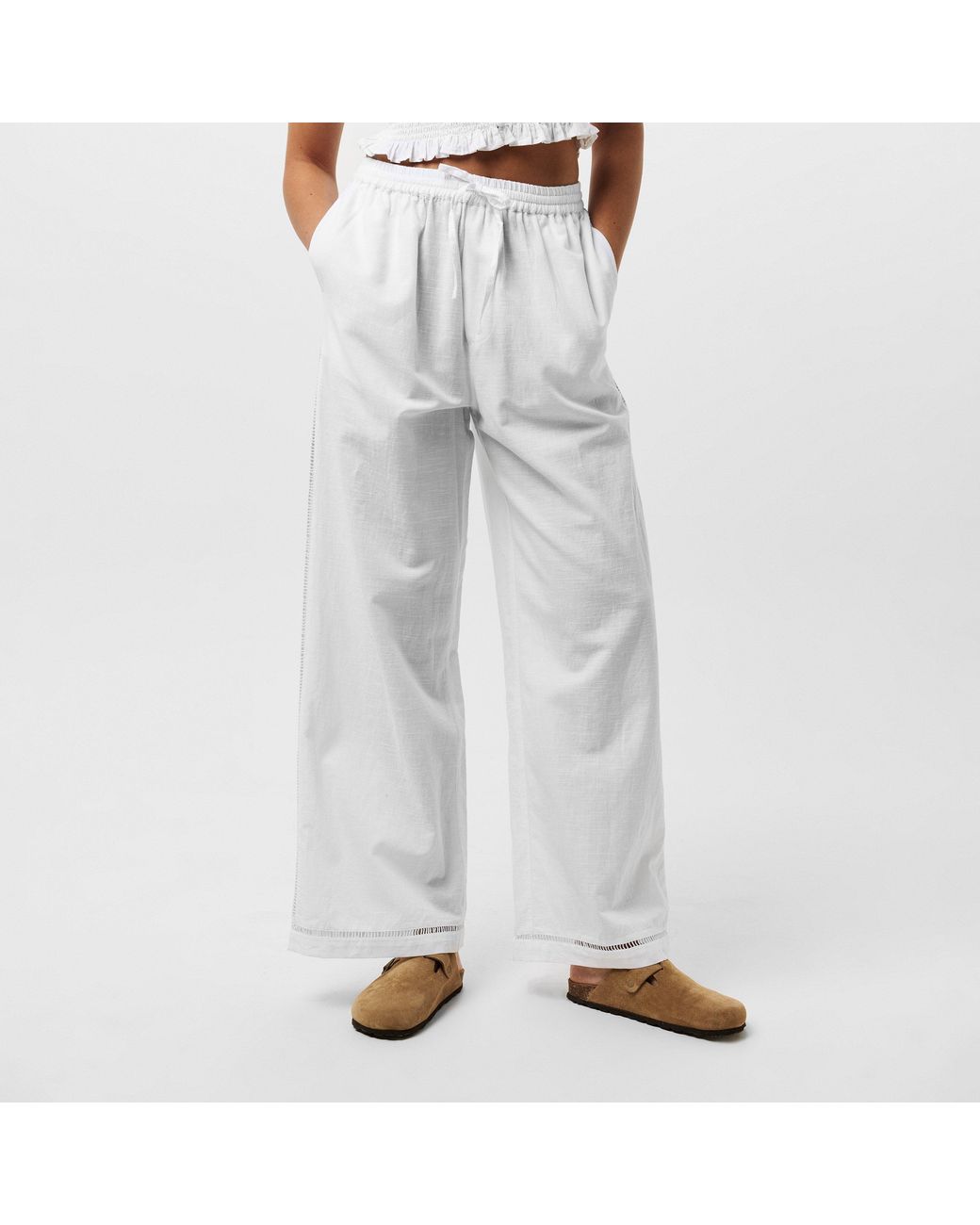 Jack Wills White Linen Trousers