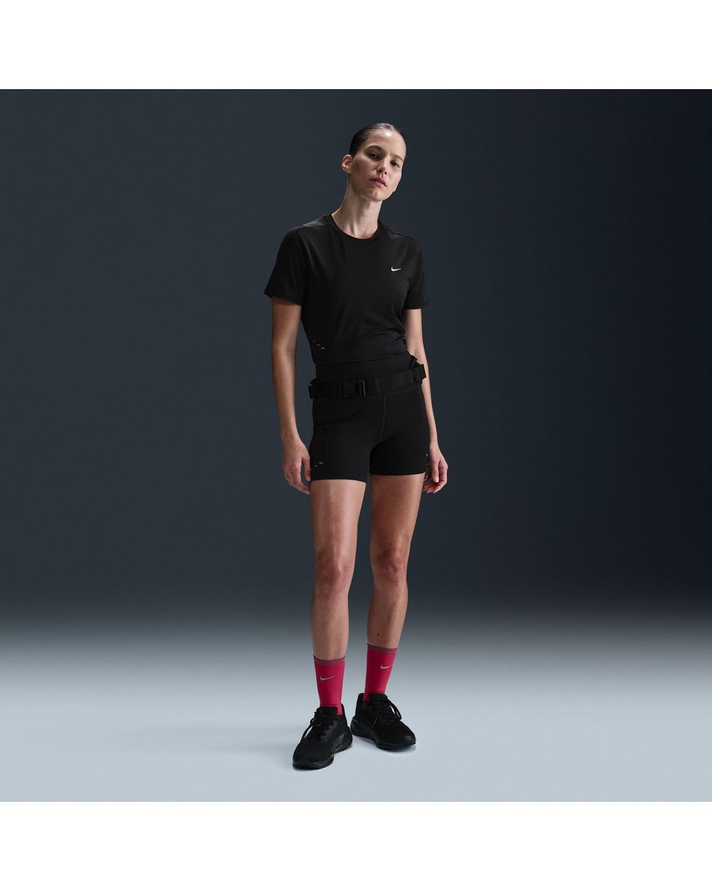 Nike Black Swift Dri-Fit Short-Sleeve Running Top