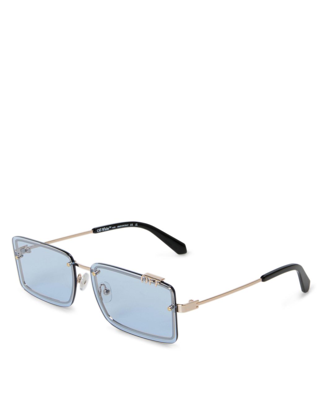 Off-White c/o Virgil Abloh Blue Tampa Round Sunglasses