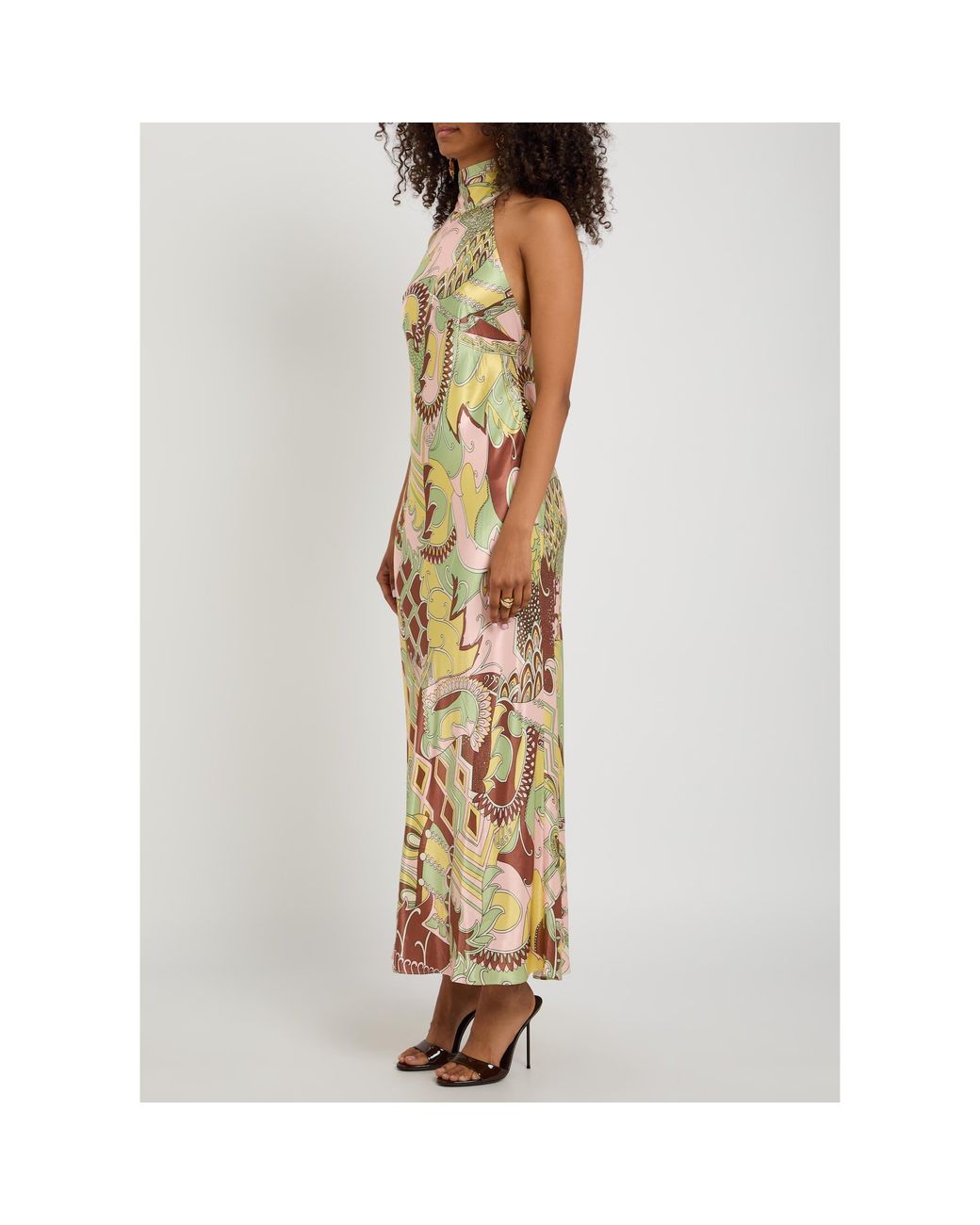 Rixo Metallic Maura Maxi Dress