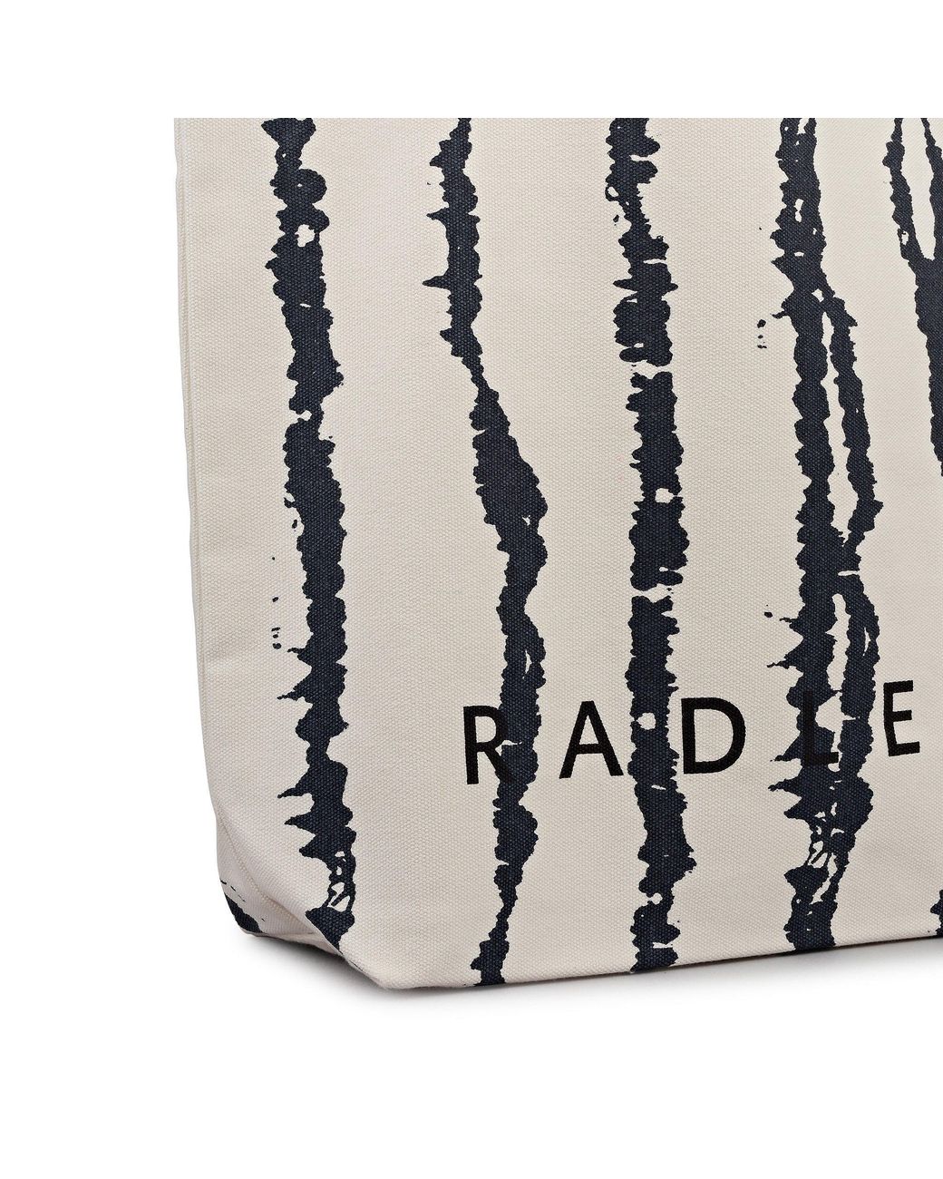 Radley Black Tie Dye Stripe Medium Open Top Tote