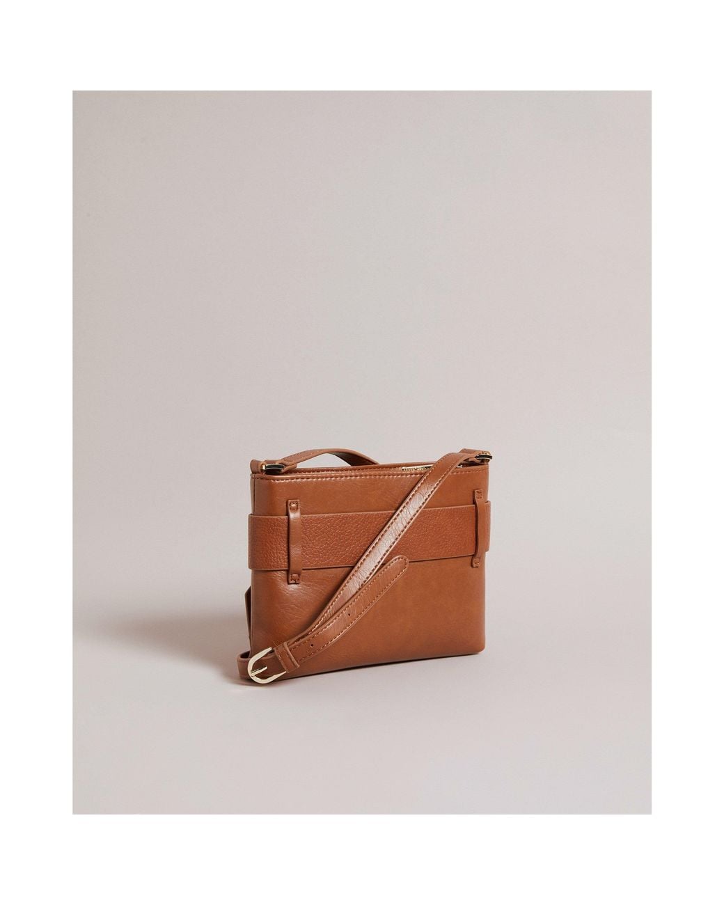 Ted Baker Brown Jimsina Bow Pu Crossbody Bag