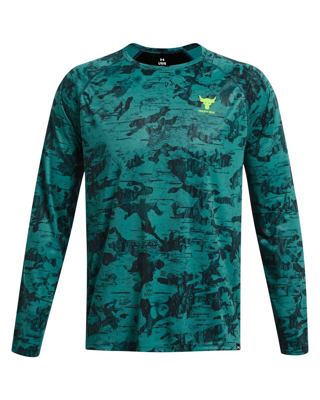 Under Armour Green Long-Sleeve Performance Gym Top for men
