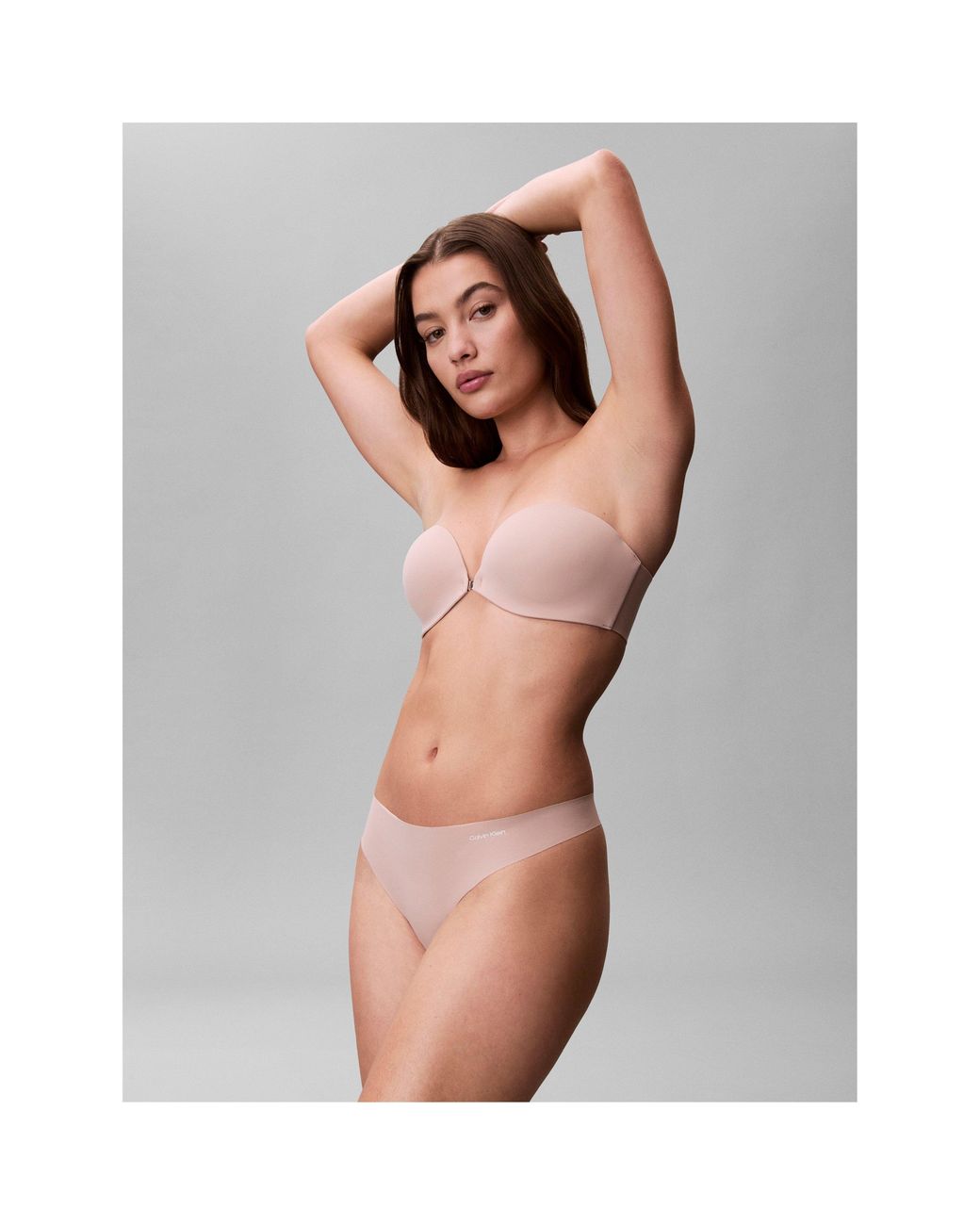 Calvin Klein Gray Non Wired Strapless Bra