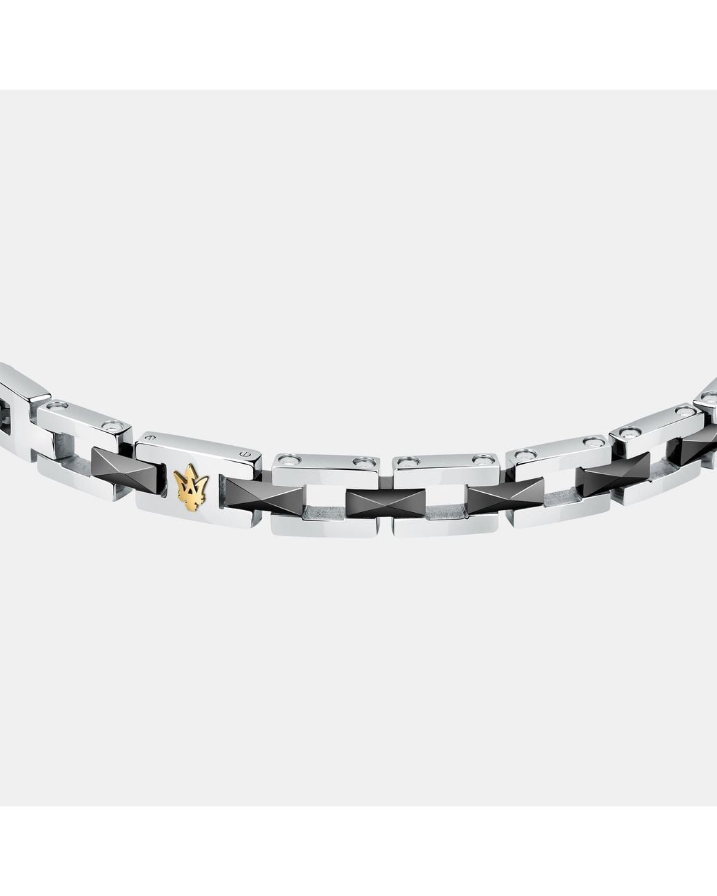 Maserati Jewellery Metallic Maserat Chain Bracelets for men