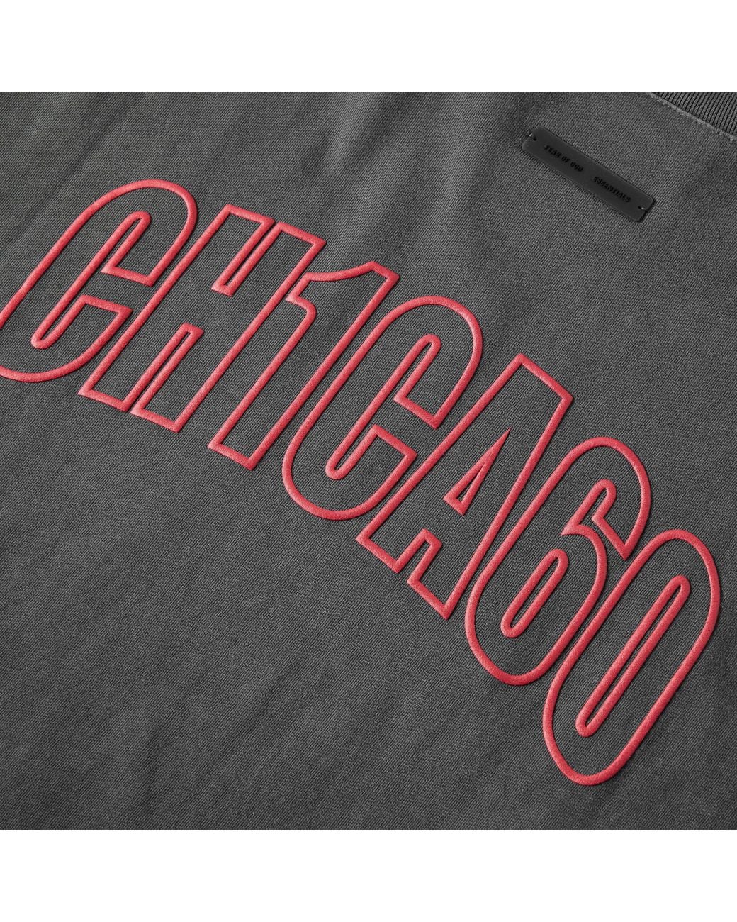 Fear Of God Gray Chicago Cotton Short-Sleeve Oversized T-Shirt for men