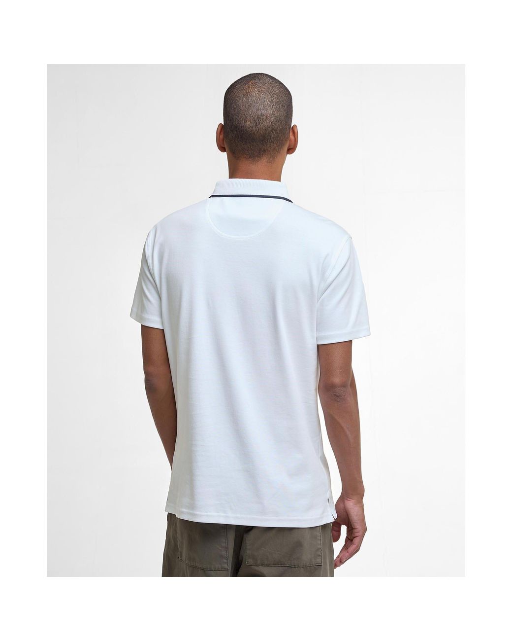 Barbour White Hackney Tailored Short-Sleeved Polo Shirt for men
