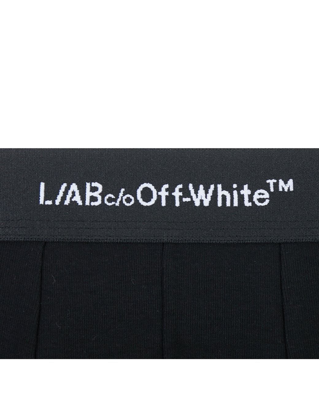 L/AB Off White Blue 3" No-Fly Cotton Boxer Brief for men