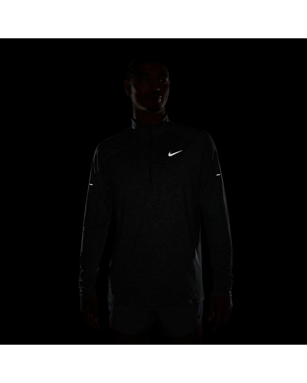Nike Gray Stride Dri-Fit 1/4-Zip Running Top for men