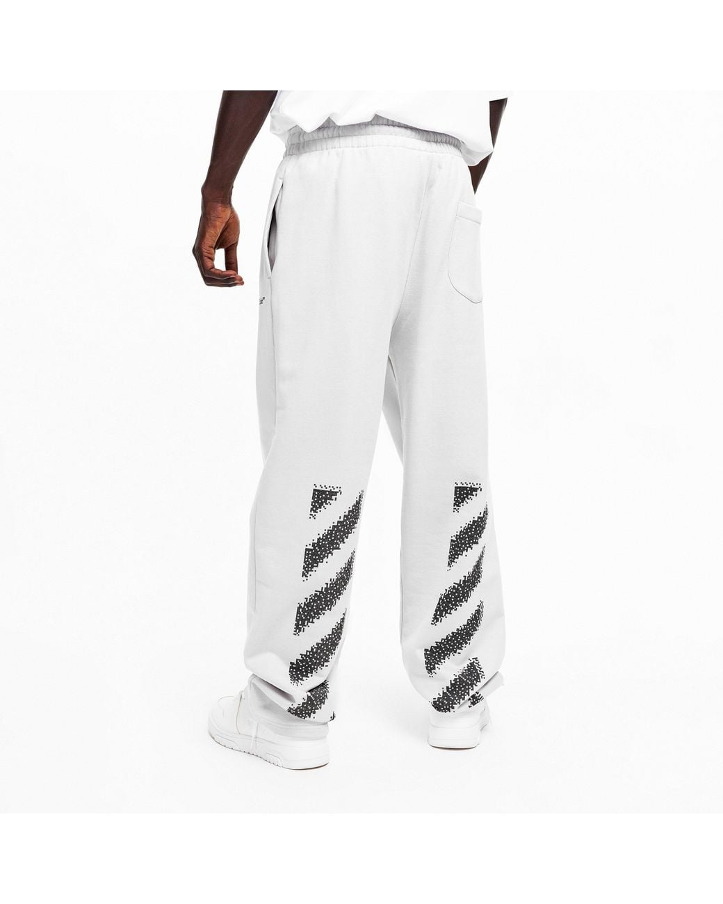 Off-White c/o Virgil Abloh White Closed Hem Fleece Joggers for men
