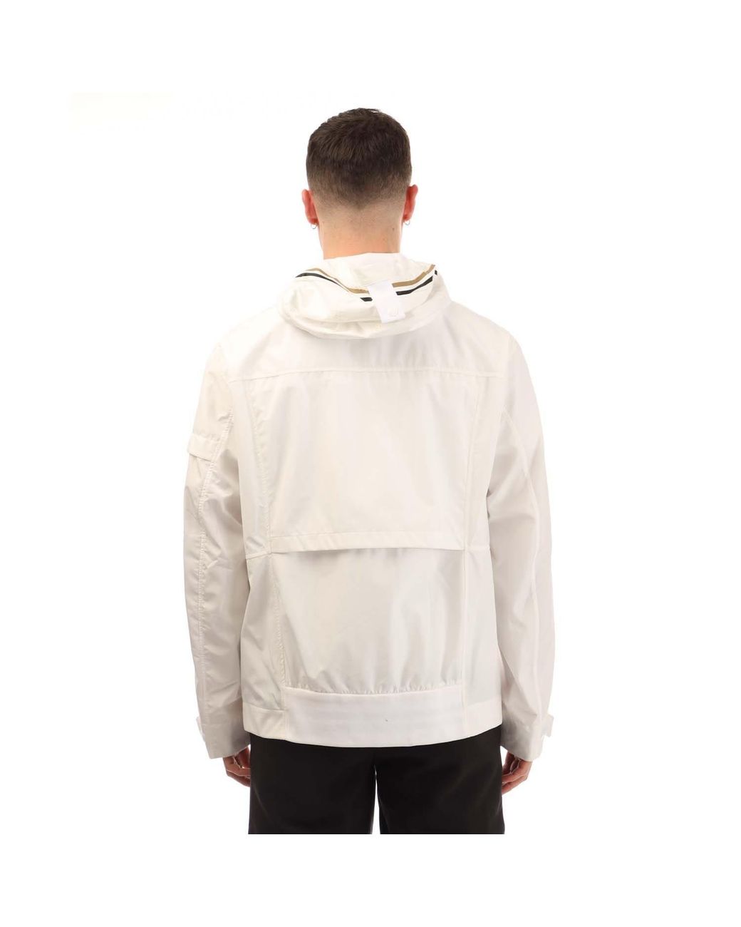 Boss White Despero Hooded Softshell Jacket for men