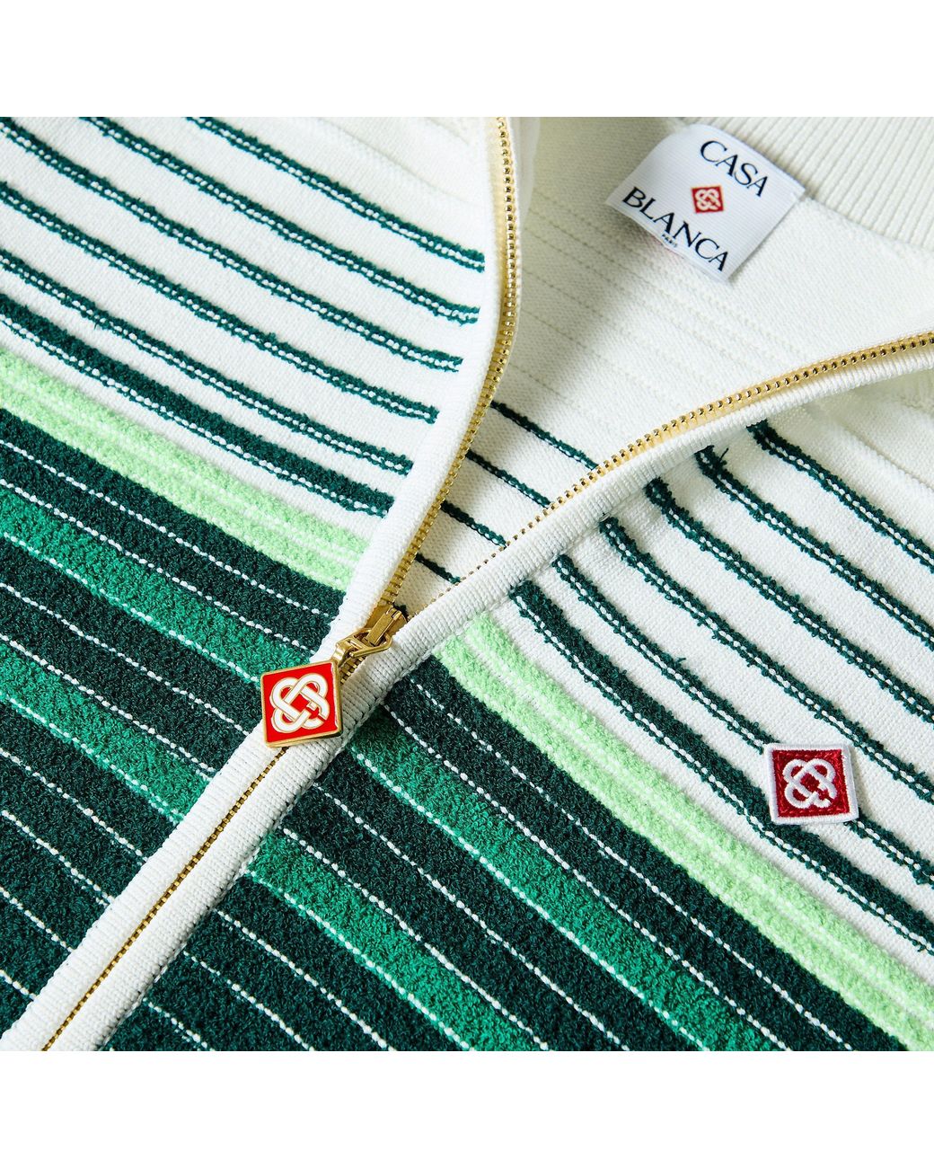 Casablanca Green Boucle Cardigan